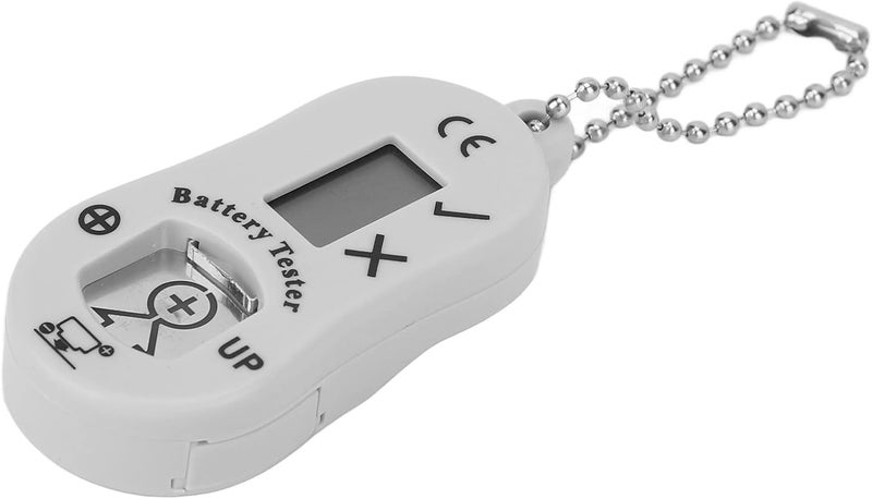woobles Hearing Aids Battery Tester, Battery Measuring Device, Pocket Size Battery Power Monitoring Tester Checker Tool Light (Gray) 2 Button Batteries Can Be Hold - Image 5